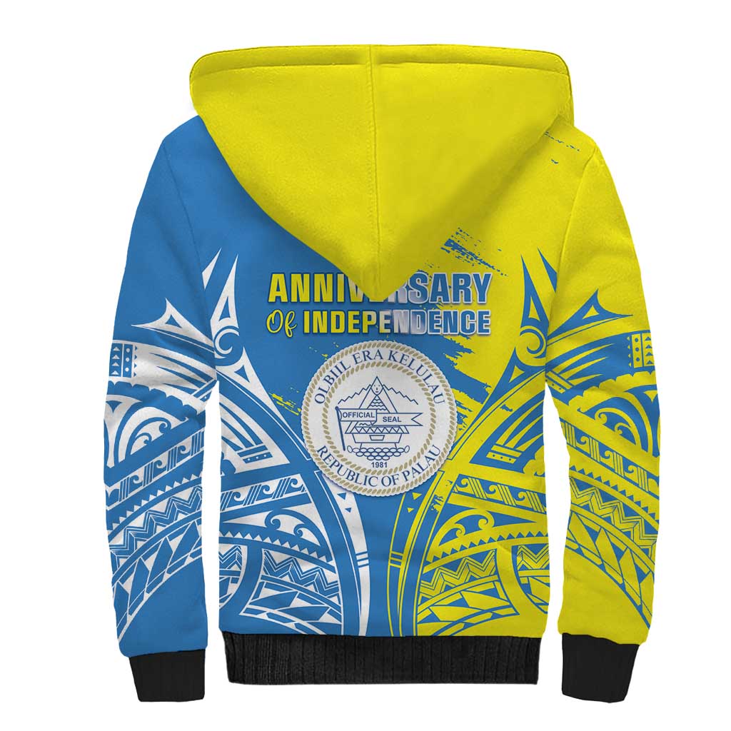 Palau Independence Day Sherpa Hoodie Happy 30th Anniversary