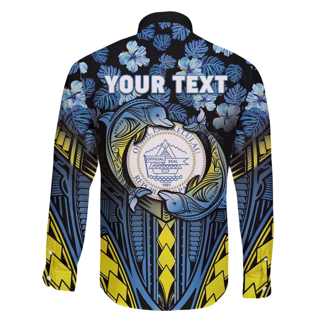 Personalised Palau Family Matching Tank Maxi Dress and Hawaiian Shirt Polynesian Dolphin Tropical Hibiscus Style