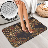 Indonesian Parang Batik Bathroom Set Brown Gold Floral Pattern LT05 - Polynesian Pride