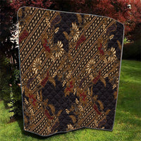 Indonesian Parang Batik Quilt Brown Gold Floral Pattern LT05 - Polynesian Pride