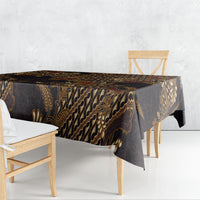 Indonesian Parang Batik Tablecloth Brown Gold Floral Pattern LT05 - Polynesian Pride
