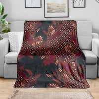 Indonesian Parang Batik Blanket Red Floral Pattern LT05 - Polynesian Pride