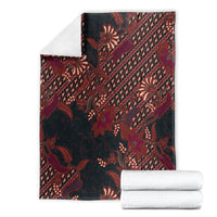 Indonesian Parang Batik Blanket Red Floral Pattern LT05 - Polynesian Pride