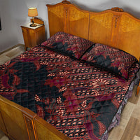 Indonesian Parang Batik Quilt Bed Set Red Floral Pattern LT05 - Polynesian Pride