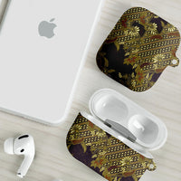 Indonesian Parang Batik AirPods Case Yellow Floral Pattern LT05 - Polynesian Pride