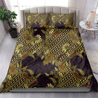 Indonesian Parang Batik Bedding Set Yellow Floral Pattern LT05 - Polynesian Pride