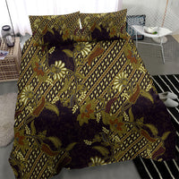 Indonesian Parang Batik Bedding Set Yellow Floral Pattern LT05 - Polynesian Pride