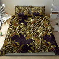 Indonesian Parang Batik Bedding Set Yellow Floral Pattern LT05 - Polynesian Pride