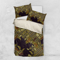 Indonesian Parang Batik Bedding Set Yellow Floral Pattern LT05 US Twin 172cm x 218cm Yellow - Polynesian Pride