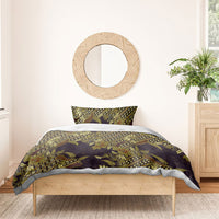 Indonesian Parang Batik Bedding Set Yellow Floral Pattern LT05 - Polynesian Pride