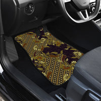 Indonesian Parang Batik Car Mats Yellow Floral Pattern LT05 - Polynesian Pride