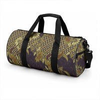 Indonesian Parang Batik Duffle Bag Yellow Floral Pattern LT05 - Polynesian Pride
