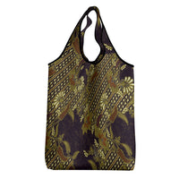 Indonesian Parang Batik Grocery Bag Yellow Floral Pattern LT05 - Polynesian Pride
