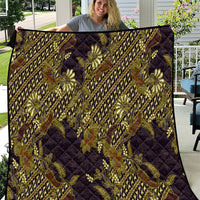 Indonesian Parang Batik Quilt Yellow Floral Pattern LT05 Yellow - Polynesian Pride