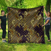 Indonesian Parang Batik Quilt Yellow Floral Pattern LT05 - Polynesian Pride