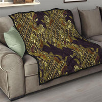Indonesian Parang Batik Quilt Yellow Floral Pattern LT05 - Polynesian Pride