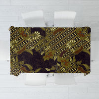 Indonesian Parang Batik Tablecloth Yellow Floral Pattern LT05 Yellow - Polynesian Pride
