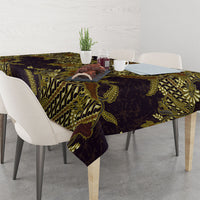 Indonesian Parang Batik Tablecloth Yellow Floral Pattern LT05 - Polynesian Pride