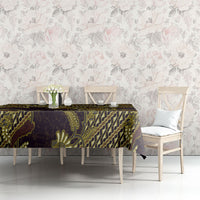 Indonesian Parang Batik Tablecloth Yellow Floral Pattern LT05 - Polynesian Pride