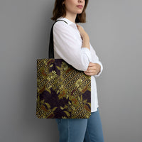 Indonesian Parang Batik Tote Bag Yellow Floral Pattern LT05 - Polynesian Pride