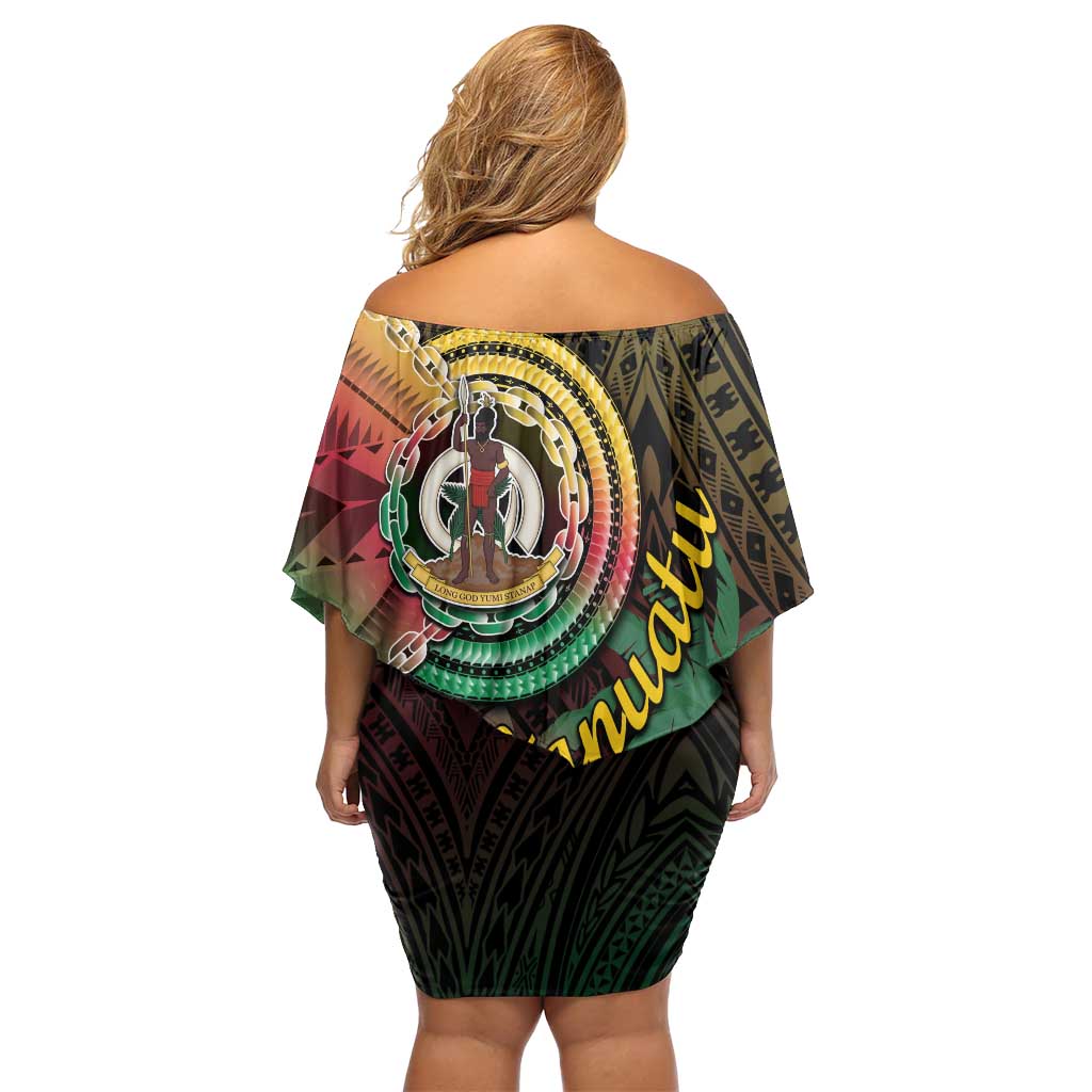 Vanuatu Espiritu Santo Island Family Matching Off Shoulder Short Dress and Hawaiian Shirt Beach Landscape