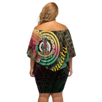Vanuatu Espiritu Santo Island Family Matching Off Shoulder Short Dress and Hawaiian Shirt Beach Landscape