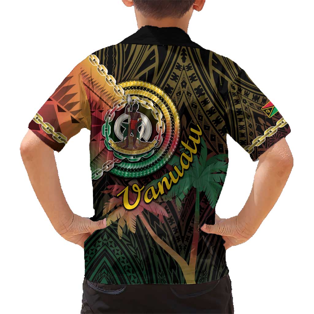 Vanuatu Espiritu Santo Island Family Matching Short Sleeve Bodycon Dress and Hawaiian Shirt Beach Landscape