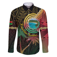 Vanuatu Espiritu Santo Island Family Matching Tank Maxi Dress and Hawaiian Shirt Beach Landscape