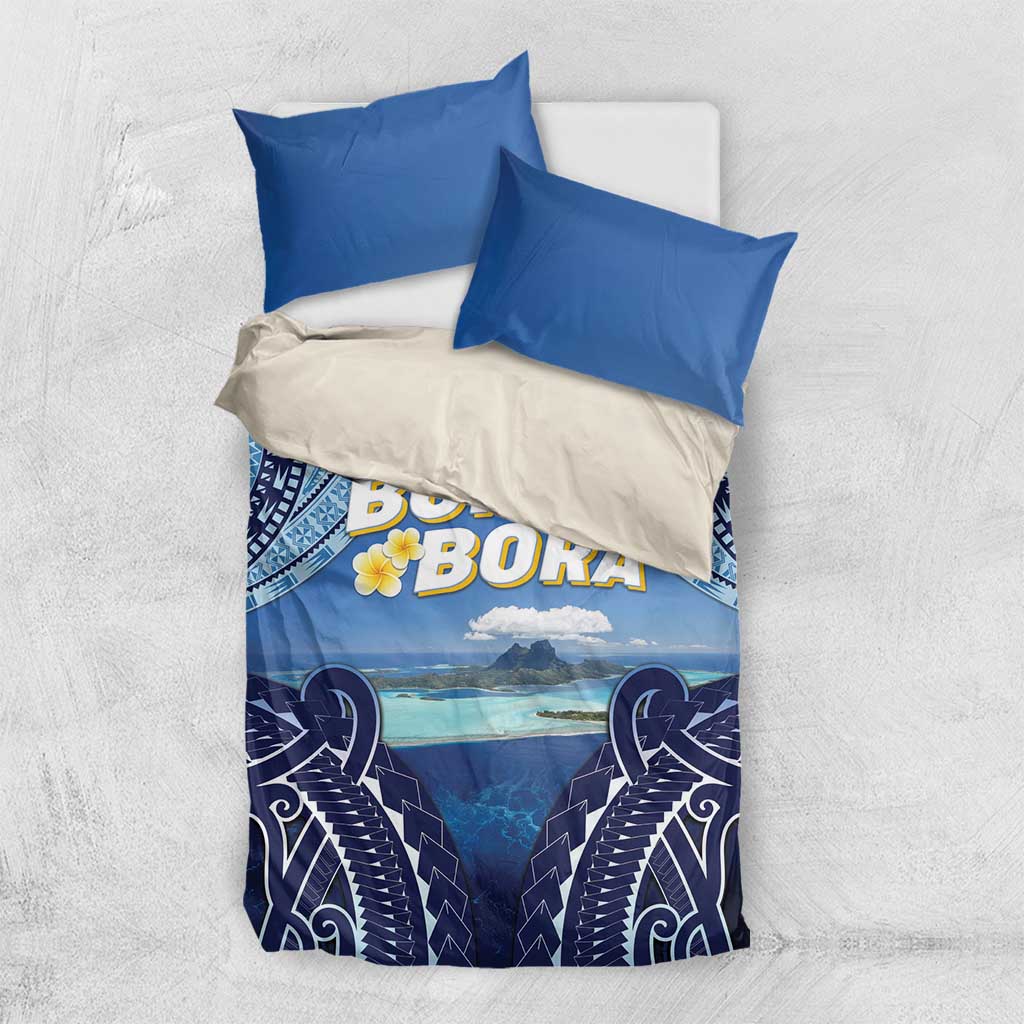 French Polynesia Bora Bora Bedding Set Beach Landscape Polynesian Style