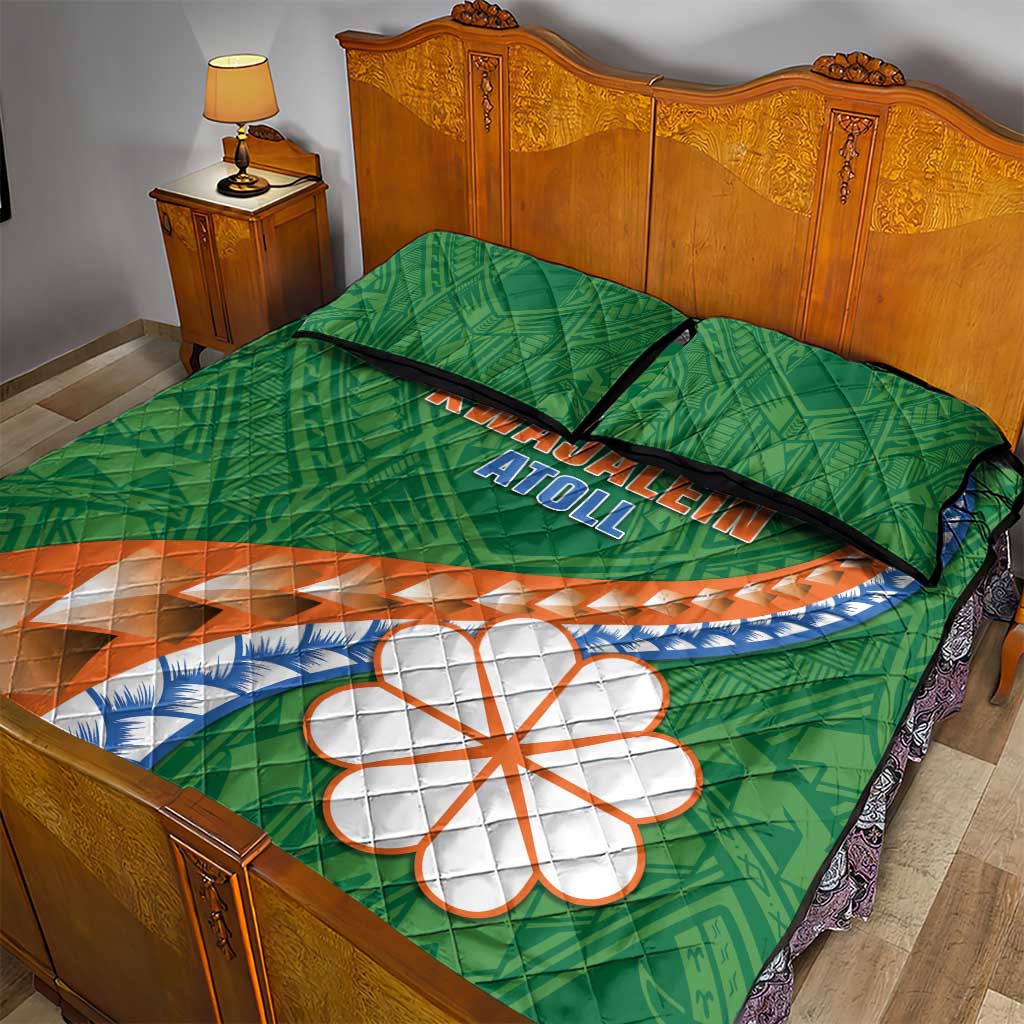 Marshall Islands Kwajalein Atoll Quilt Bed Set Polynesian Tribal Tattoo