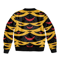 Hawaii Ahu Ula Inspired Sleeve Zip Bomber Jacket Yellow Version LT05 - Polynesian Pride