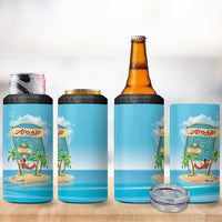 Aloha Hawaii 4 in 1 Can Cooler Tumbler Funny Macaw Parrot Tropical Vibe