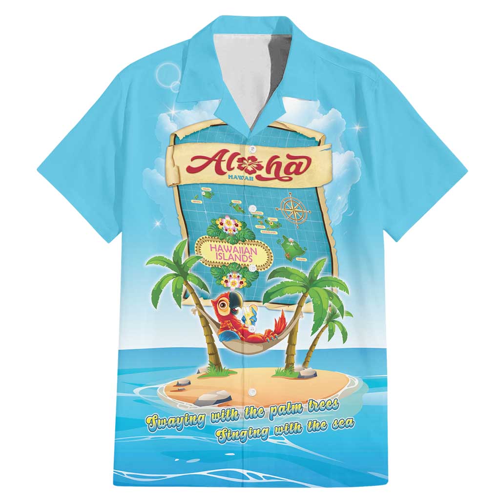 Aloha Hawaii Family Matching Mermaid Dress and Hawaiian Shirt Funny Macaw Parrot Tropical Vibe