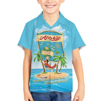 Aloha Hawaii Kid Hawaiian Shirt Funny Macaw Parrot Tropical Vibe LT05 Kid Blue - Polynesian Pride