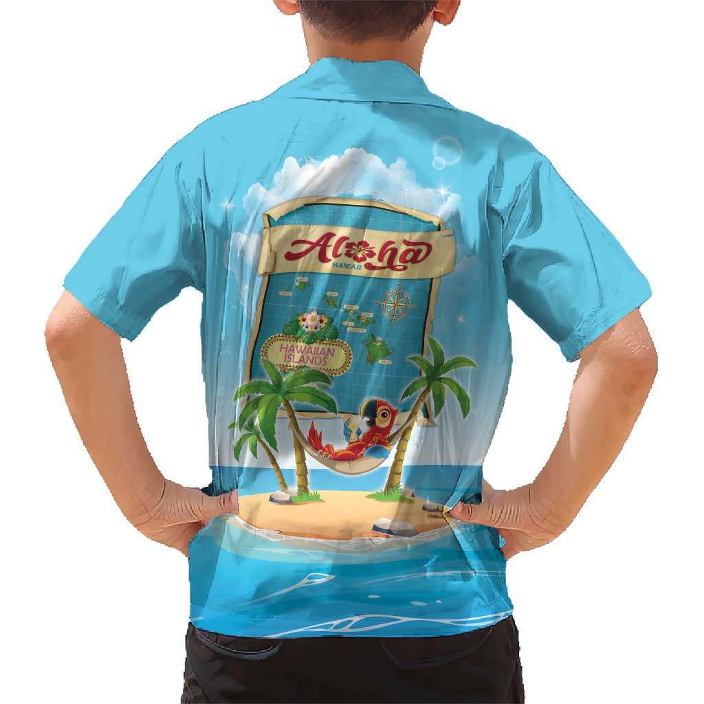Aloha Hawaii Kid Hawaiian Shirt Funny Macaw Parrot Tropical Vibe LT05 - Polynesian Pride