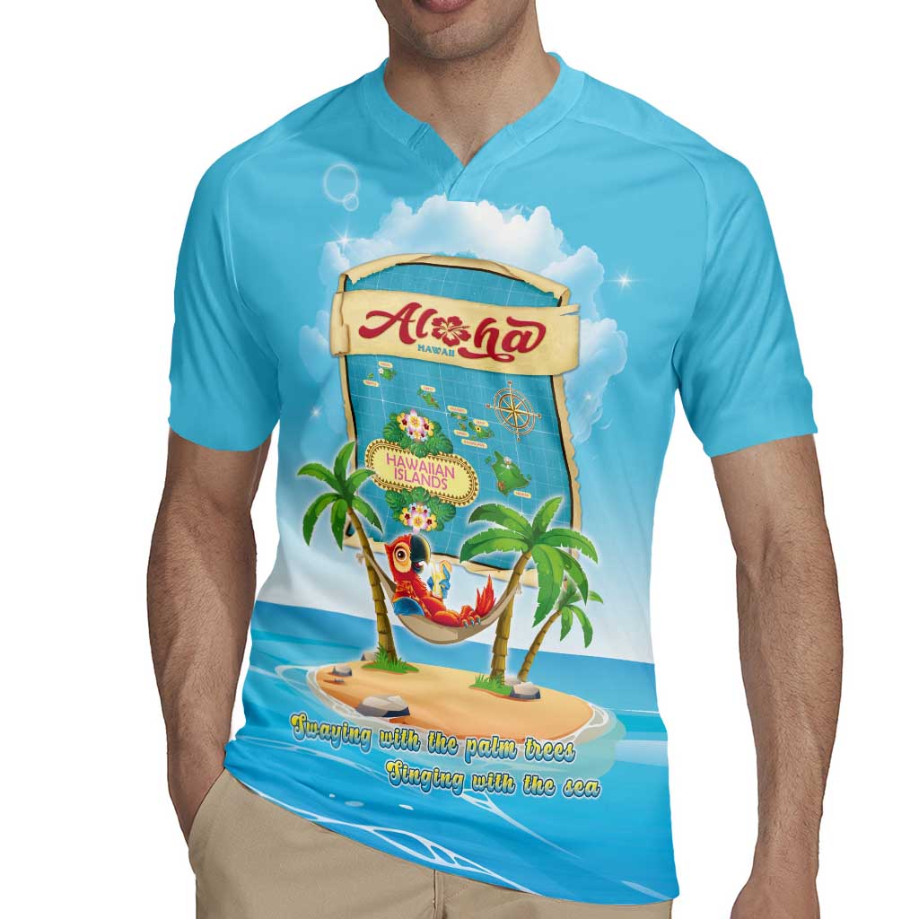 Aloha Hawaii Rugby Jersey Funny Macaw Parrot Tropical Vibe