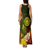 Personalised Hawaii State Motto Family Matching Tank Maxi Dress and Hawaiian Shirt Hawaiian Tribal Reggae Hammerhead Shark LT05 - Polynesian Pride