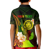 Personalised Hawaii State Motto Kid Polo Shirt Hawaiian Tribal Reggae Hammerhead Shark LT05 - Polynesian Pride