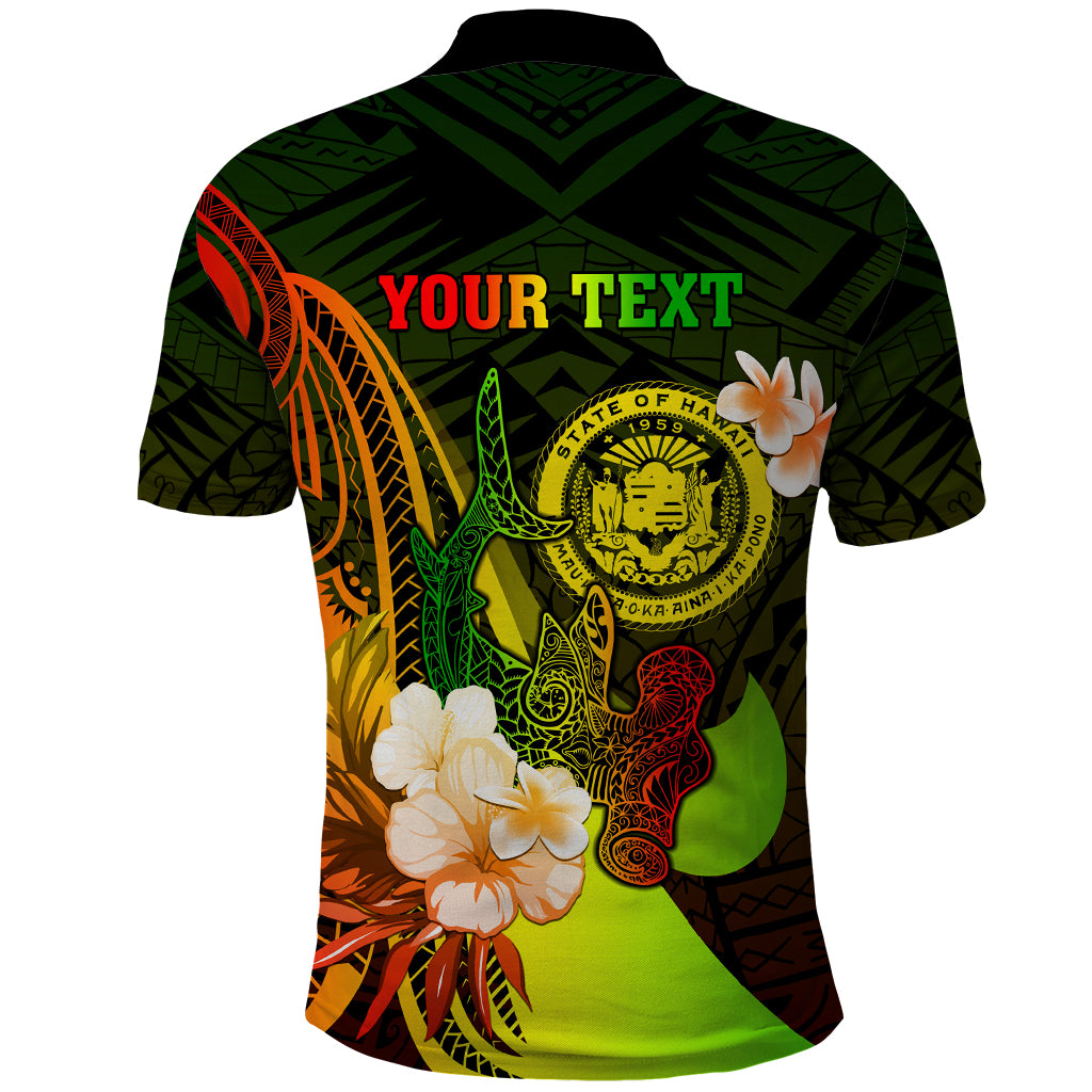 Personalised Hawaii State Motto Polo Shirt Hawaiian Tribal Reggae Hammerhead Shark LT05 - Polynesian Pride