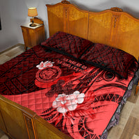Hawaii State Motto Quilt Bed Set Hawaiian Tribal Red Hammerhead Shark LT05 - Polynesian Pride