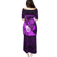 Personalised Hawaii State Motto Puletasi Hawaiian Tribal Purple Hammerhead Shark LT05 - Polynesian Pride