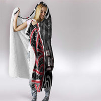 Aotearoa Waitangi Day Hooded Blanket Maori Warrior Tribal Tattoo LT05 - Polynesian Pride