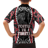 Aotearoa Waitangi Day Kid Hawaiian Shirt Maori Warrior Tribal Tattoo LT05 - Polynesian Pride