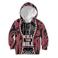 Aotearoa Waitangi Day Kid Hoodie Maori Warrior Tribal Tattoo LT05 Hoodie Black - Polynesian Pride