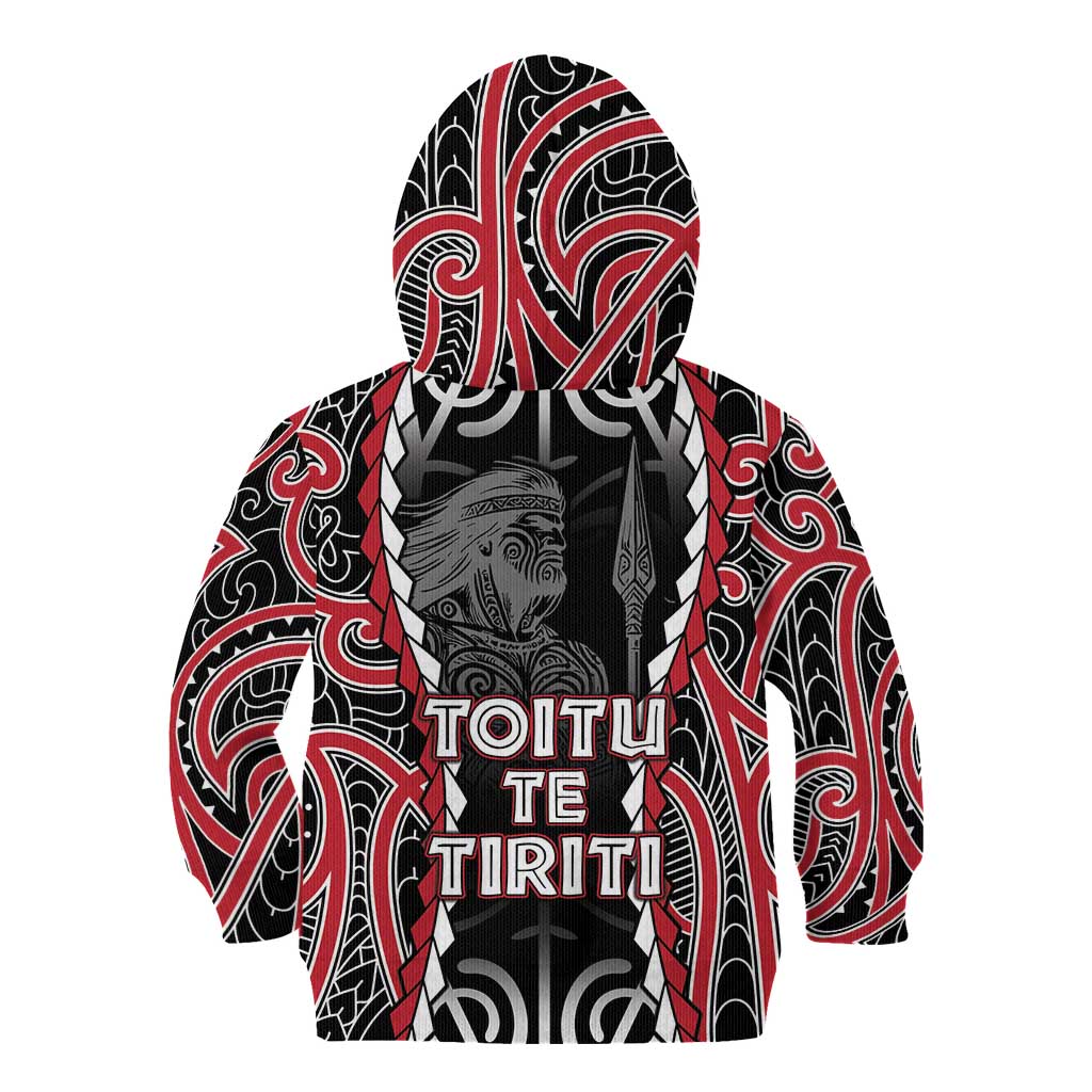 Aotearoa Waitangi Day Kid Hoodie Maori Warrior Tribal Tattoo LT05 - Polynesian Pride
