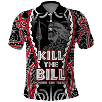Aotearoa Waitangi Day Polo Shirt Maori Warrior Tribal Tattoo
