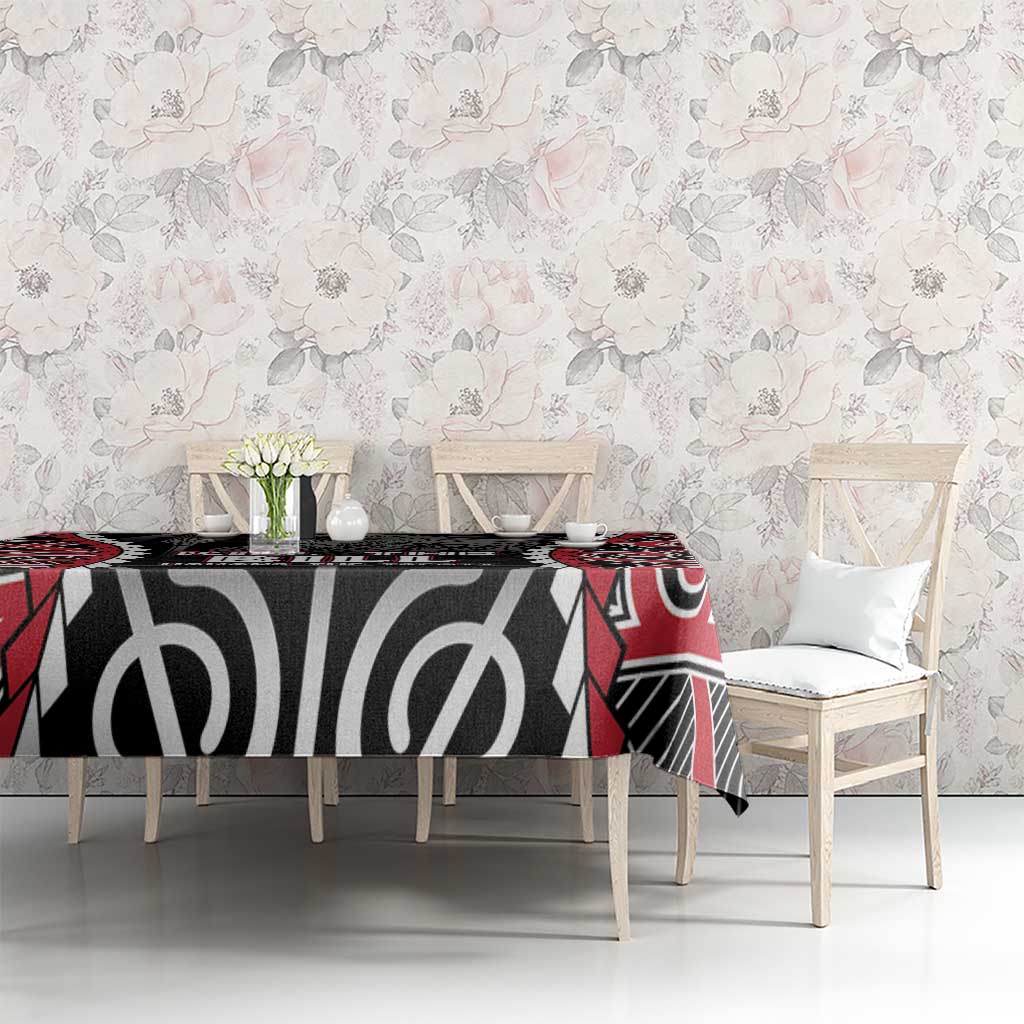 Aotearoa Waitangi Day Tablecloth Maori Warrior Tribal Tattoo