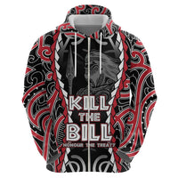 Aotearoa Waitangi Day Zip Hoodie Maori Warrior Tribal Tattoo