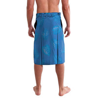 Hawaii Maile Lei Lavalava With Blue Monstera Pattern LT05 - Polynesian Pride
