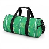 Hawaii Maile Lei Duffle Bag With Green Monstera Pattern LT05 - Polynesian Pride